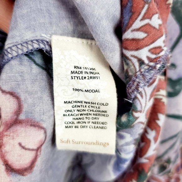 Soft Surroundings | Floral Print Giardino Tunic - Picture 7 of 8